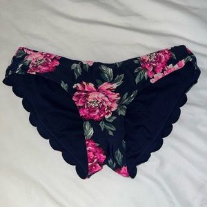 Floral Bathing Suit Bottoms, Size Medium-Large